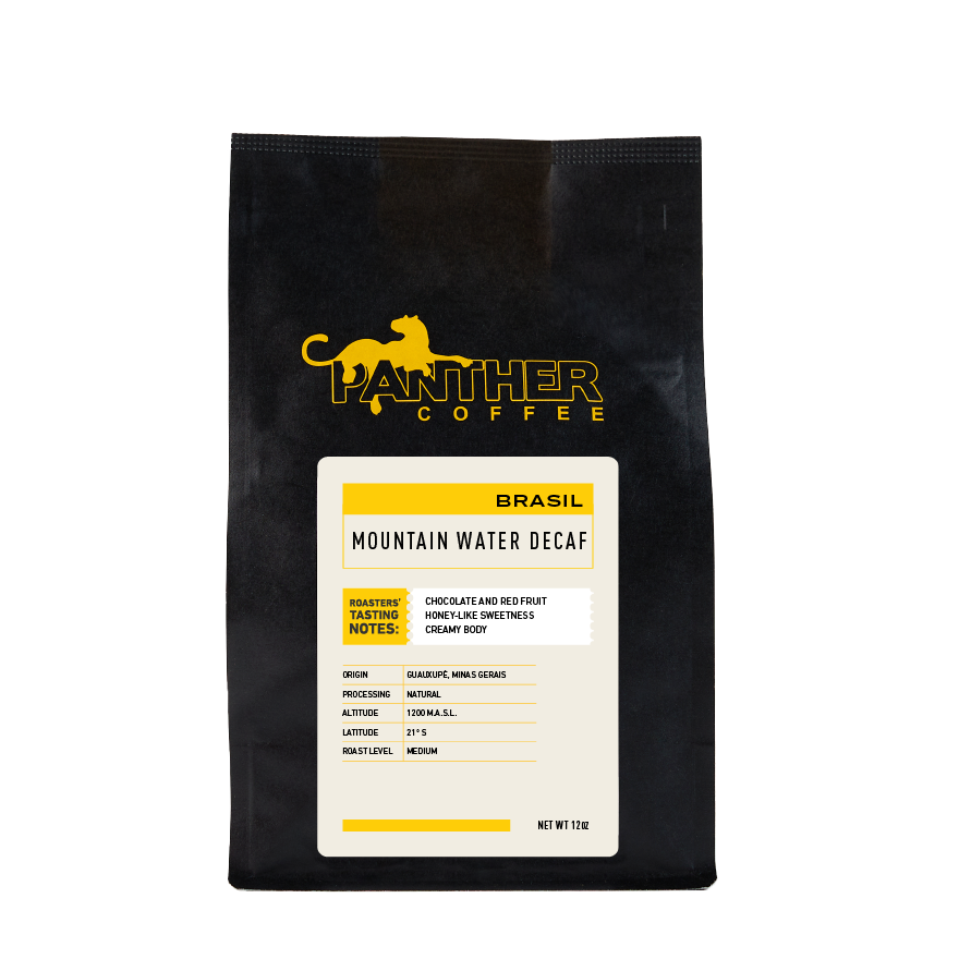 Decaf Mountain Water Brazil 12 oz - Fresh-Roasted Coffee for Daily Brewing