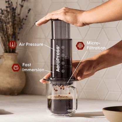 AeroPress Coffee Maker - Clear & Colors - Coffee Maker for Flexible Brew Styles