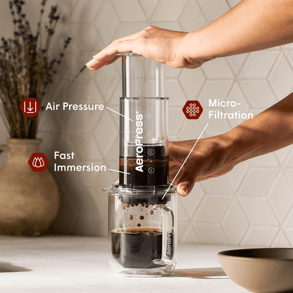 AeroPress Coffee Maker - Clear & Colors - Coffee Maker for Flexible Brew Styles