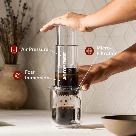 AeroPress Coffee Maker - Clear & Colors - Coffee Maker for Flexible Brew Styles