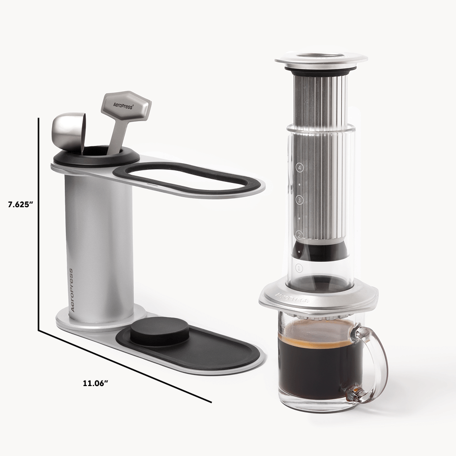 AeroPress Organizer Stand - Stainless Steel - Brewing Accessory Holder for Easy Reach