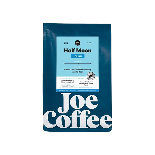 Half Moon Half Caff 12 oz - Fresh-Roasted Coffee for Daily Brewing