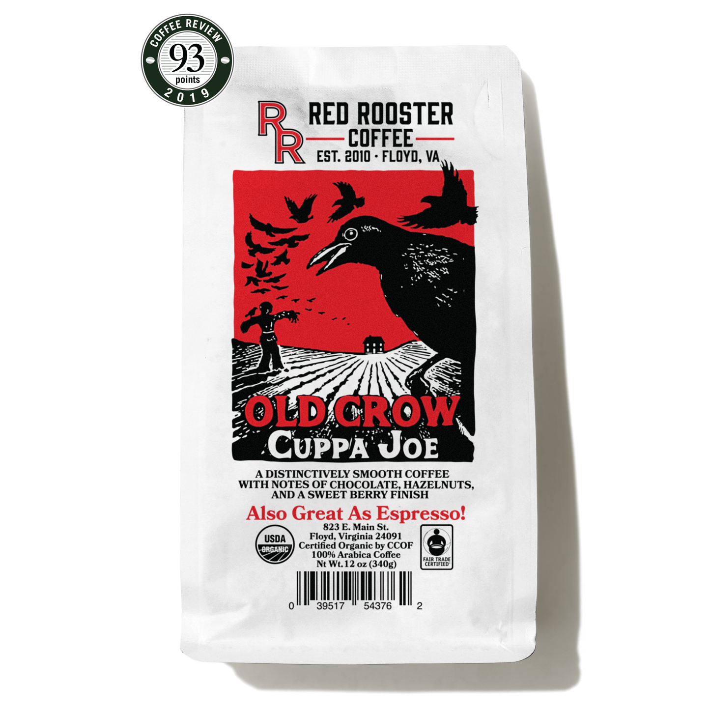 Organic Old Crow Cuppa Joe - Fresh-Roasted Coffee for Daily Brewing